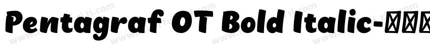 Pentagraf OT Bold Italic字体转换